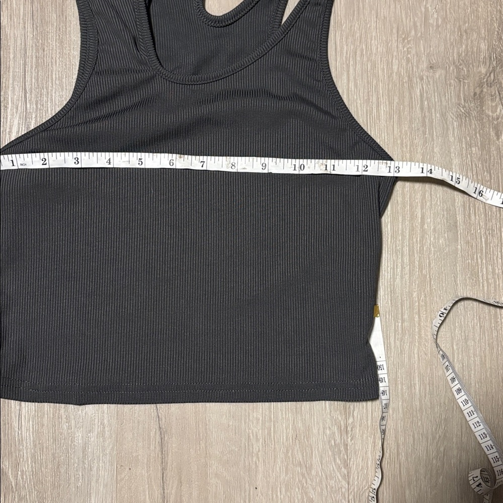 Cider Gray Ribbed Tank Top - Picture 3 of 3